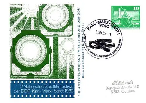 Karl-Marx-Stadt,  2. Nationales Spielfilmfestival  SSt. PP 16 A / 2 - 82