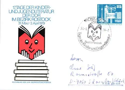 Rostock, 17. Tage der Kinder- und Jugendliteratur der DDR  im Bezirk Rostock SSt.  -  PP 17 / 1 - 79