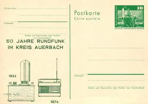  Auerbach, 50 Jahre Rundfunk im Kreis Auerbach  P 79  / 13 - 74 