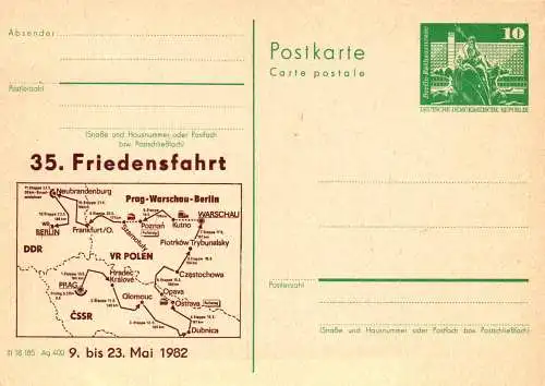 Prag - Warschau - Berlin, 35. Internationale Friedensfahrt,   P 79 Teil A  / 13 - 82
