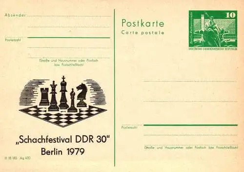 Berlin, „Schachfestival DDR 30",  P 79 / 21 - 79