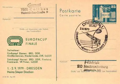 Dresden, Europacupfinale Fünfkampf der Frauen in Dresden, SSt.,  P 80 Teil A / 10 -79 