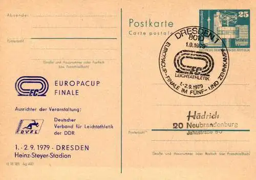 Dresden, Europacupfinale Zehnkampf der Herren, SSt.  P 80 / 9 -79 
