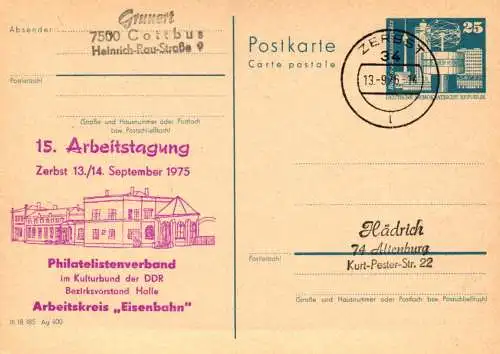 Zerbst, 15. Arbeitstagung in Zerbst,  P 80  Teil A / 1b - 75 