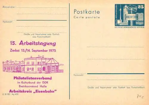 Zerbst, 15. Arbeitstagung in Zerbst,  P 80  Teil A / 1b - 75 