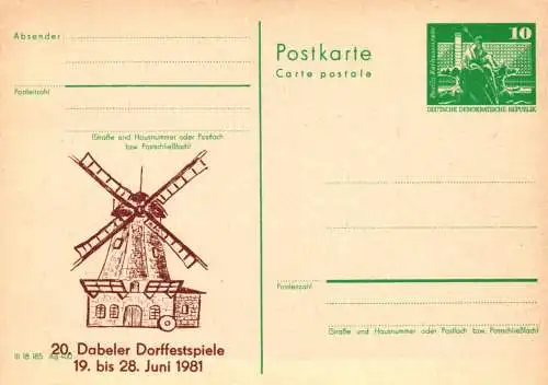 Dabel, 20. Dabeler Dorffestspiele ,  P 79 / 23 - 81