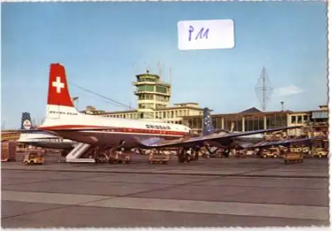 AK SWISSAIR Schweiz Maschine Flughafen Kloten Zürich 1960 gelaufen. 