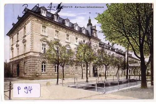 AK Litho Bad Wörishofen Kurhaus Sebastianeum ungelaufen. 