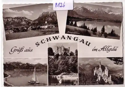 AK Gruß aus Schwangau im Allgäu Mehrbildkarte 1960 gelaufen. 