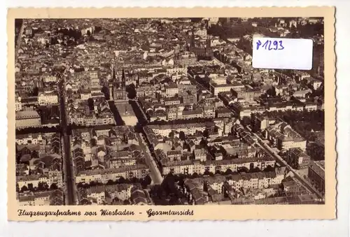 AK Flugzeugaufnahme von Wiesbaden Gesamtansicht Luftbild 1941 gelaufen