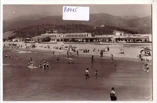 AK Spanien Castelldefels 51 Playa Strand 1956 gelaufen. 