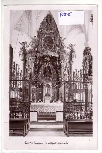 AK Tuntenhausen Wallfahrtskapelle Innenansicht Altar 1950er/1960er Jahre gelaufen. 