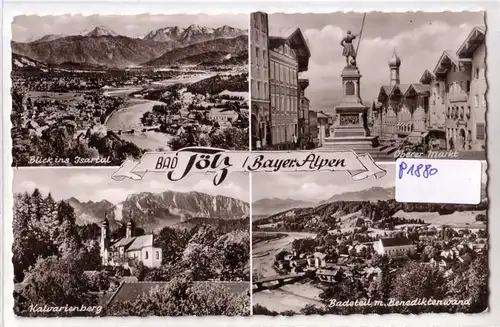 AK Bad Tölz Bayerische Alpen Mehrbildkarte 1963 gelaufen. 