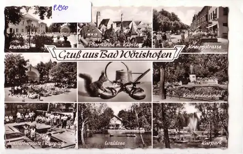 AK Gruß aus Bad Wörishofen 1967 Mehrbildkarte Kurhaus ungelaufen. 