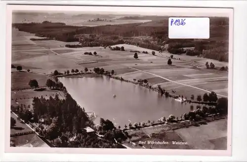 AK Bad Wörishofen Waldsee Luftbild 1954 gelaufen. 