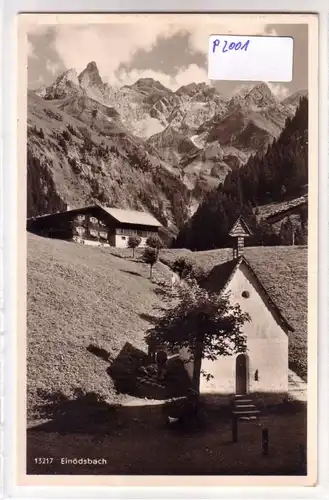 AK Einödsbach mit Mädelegabelgruppe bei Oberstdorf i. bayr. Allgäu wohl 1953 gelaufen. 