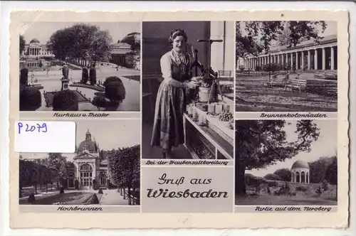 AK Gruß aus Wiesbaden Mehrbildkarte 1941 gelaufen. 