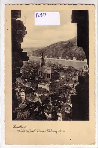 AK Heidelberg Blick auf die Stadt vom Schloss gesehen ungelaufen. 