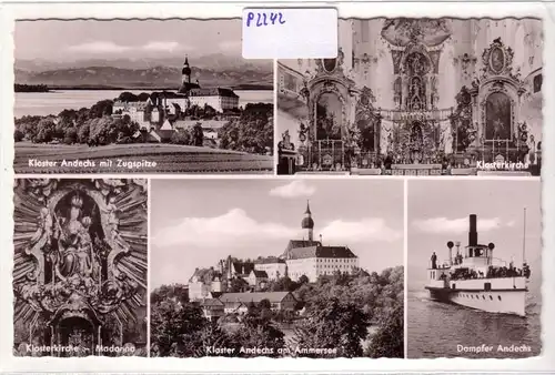 AK Kloster Andechs mit Zugspitze Mehrbildkarte ungelaufen. 