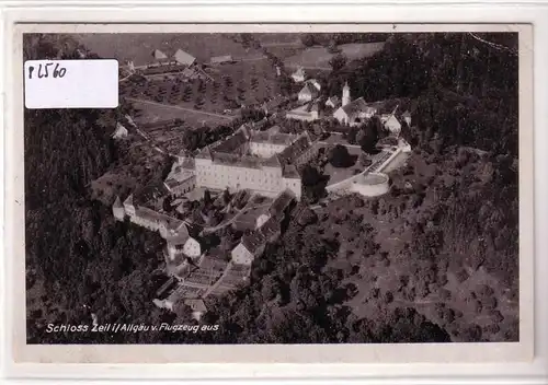 AK Schloss Zeil im Allgäu Luftbild 1946 gelaufen. 