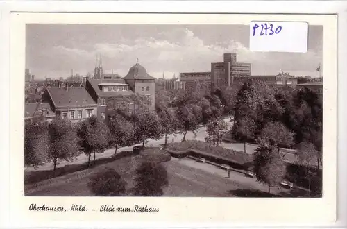 AK Oberhausen Rhld. Blick zum Rathaus ungelaufen. 