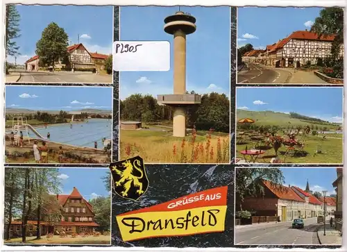 AK Grüße aus Dransfeld Gaußturm auf dem Hohen Hagen Mehrbild ungelaufen. 