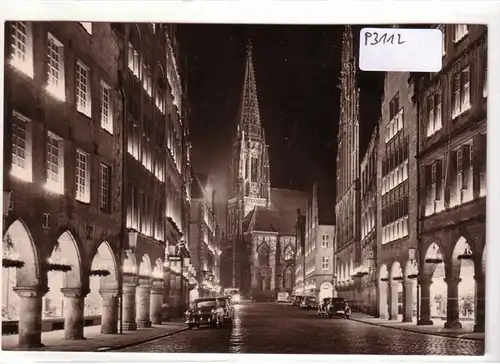 AK Münster Westfalen Prinzipalmarkt Weihnachtszeit 1957 ungelaufen. 