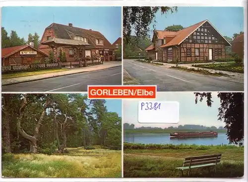 AK Gorleben Elbe Kaufhaus Stecher Mehrbildkarte 1960er Jahre gelaufen. 