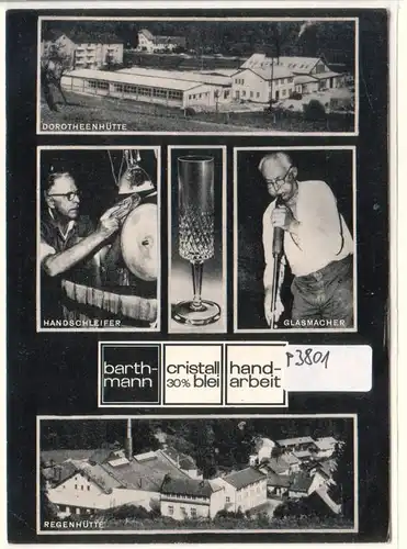 AK Wolfach Barthmann Kristallbetriebe Dorotheenhütte Mehrbildkarte 1966 gelaufen. 