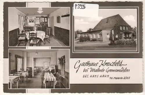 AK Gasthaus Kreuzfeld bei Malente-Gremsmühlen Bes. Hans Hahn Mehrbildkarte ungelaufen. 
