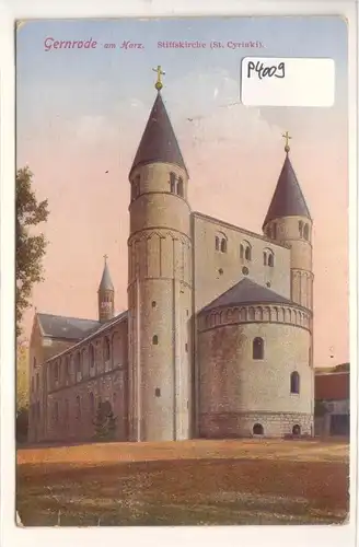 AK Gernrode am Harz Stiftskirche St. Cyriaki 1920 gelaufen. 