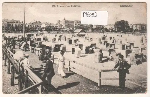 AK Blick von der Brücke Ahlbeck 1919 gelaufen. 