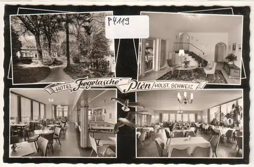 AK Hotel Fegetasche Plön Holst. Schweiz Mehrbildkarte 1970 datiert ungelaufen. 