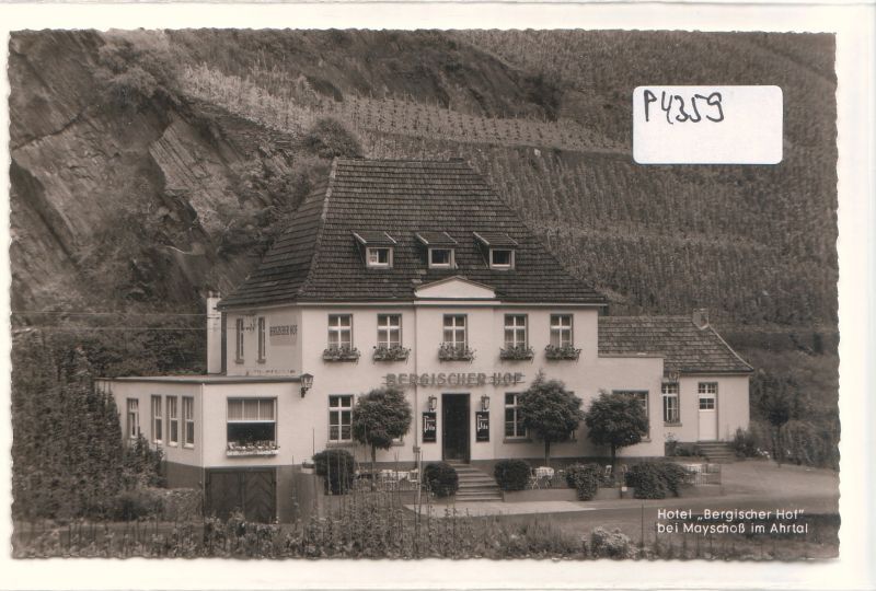 Ak Hotel Restaurant Bergischer Hof Mayschoss Ahrtal Bes Toni Stodden 1955 Gelaufen Nr P4359 Oldthing Ansichtskarten Postleitzahl 50 59