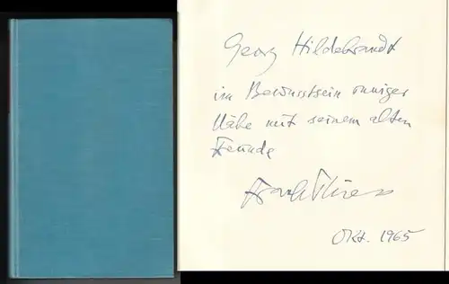 Thiess, Frank: Freiheit bis Mitternacht. // Auf der Vorsatzseite hat der Autor eine kurze Widmung + Signatur hinterlassen: Georg Hildebrandt im Bewusstsein inniger Nähe mit seinem alten Freunde Frank Thiess Okt. 1965. 