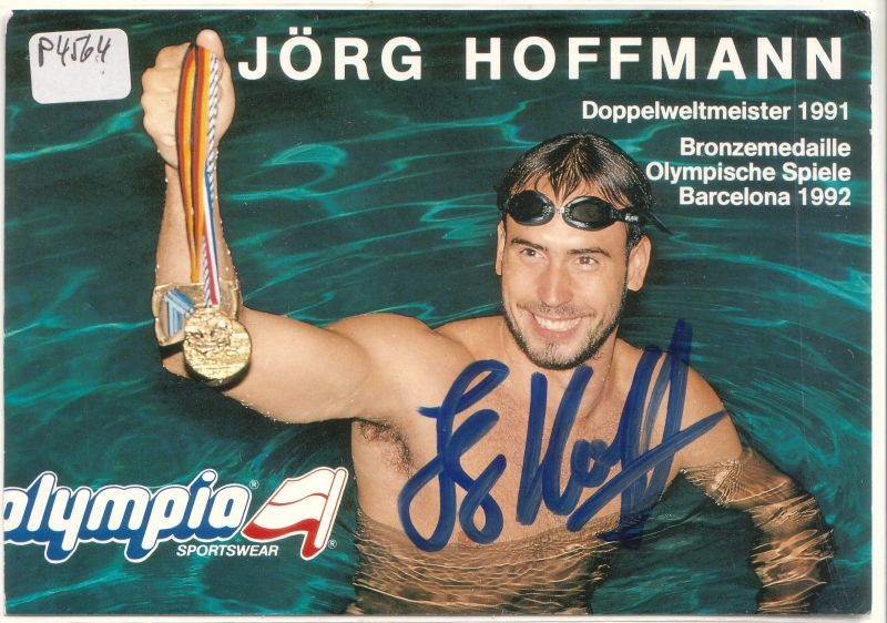 Autogrammkarte Jörg Hoffmann signiert, Schwimmer