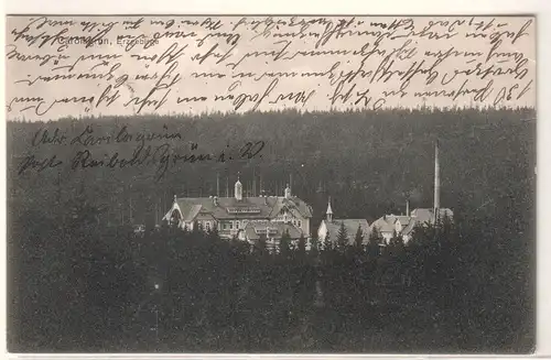 AK Carolagrün Erzgebirge wohl 1910 gelaufen. 