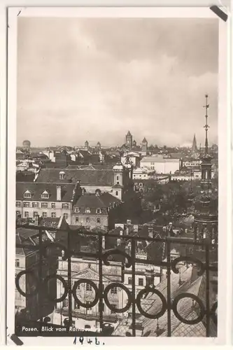 AK Polen Posen, Blick vom Rathausturm 1942 datiert ungelaufen. 