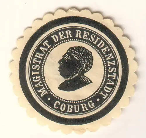 Siegelmarke Magistrat der Residenzstadt Coburg. 