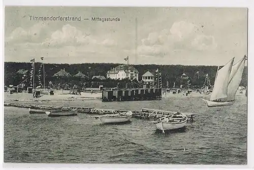AK Timmendorferstrand Mittagsstunde 1920 gelaufen. 