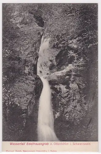 AK Wasserfall Edelfrauengrab Ottenhöfen Schwarzwald ungelaufen. 