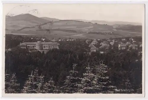 AK Bad Salzbrunn Ortsansicht 1929 gelaufen. 