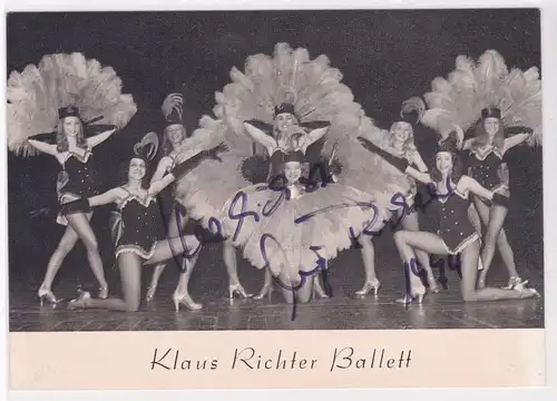 Autogrammkarte Fotokarte Klaus Richter Ballett signiert 1974 Autogramm