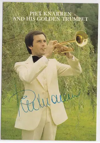 Autogrammkarte Piet Knarren and his golden Trumpet signiert Autogramm