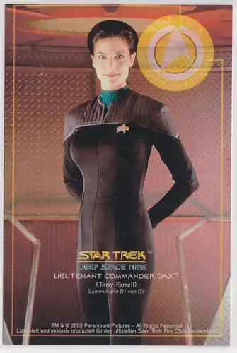 Star Trek Deep Space Nine Terry Farrell Lieutnant Commander Dax Sammelkarte D7 von D9