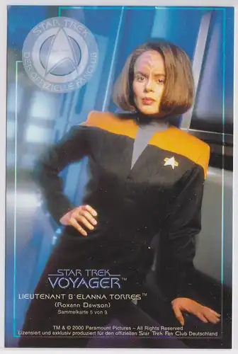 Star Trek Voyager Roxann Dawson Lieutnant B'Elanna Torres Sammelkarte 5 von 9