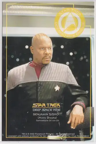 Star Trek Deep Space Nine Avery Brooks Benjamin Sisko Sammelkarte D8 von D9