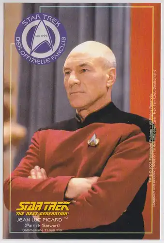 Star Trek The Next Generation Patrick Stewart Jean Luc Picard Sammelkarte T1 von T10