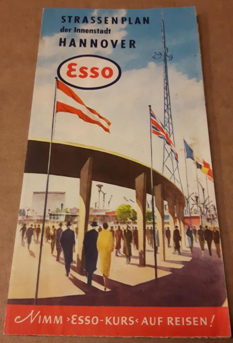 Strassenplan der Innenstadt Hannover - ESSO - Nimm ESSO ...