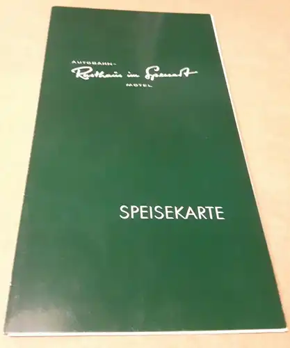 Rasthaus im Spessart: Speisenkarte - Autobahn-Motel Rasthaus im Spessart - Speisekarte. 